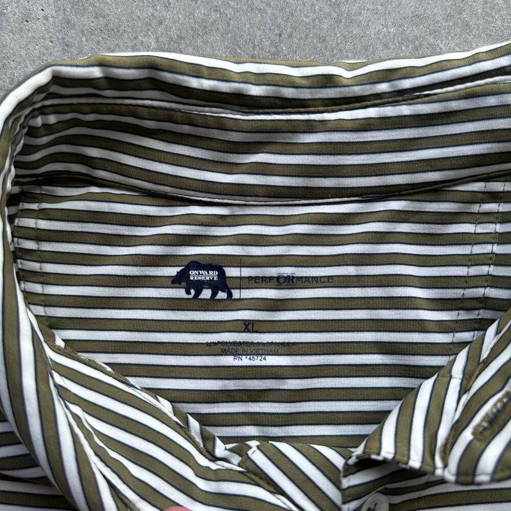 Onward Reserve Performance Men's Striped Polo Shirt - Picture 2 of 5